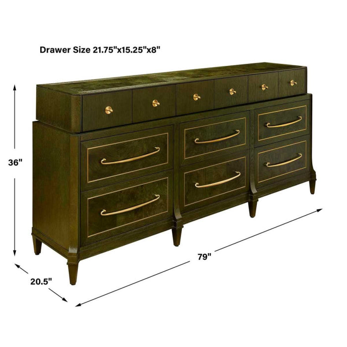 Uttermost Green With Envy 9 Drawer Chest