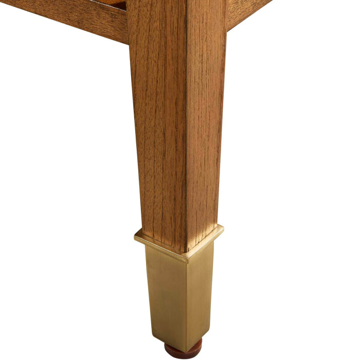 Uttermost Marquetry Side Table in Medium Golden Brown