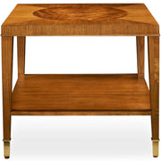 Marquetry Side Table in Medium Golden Brown