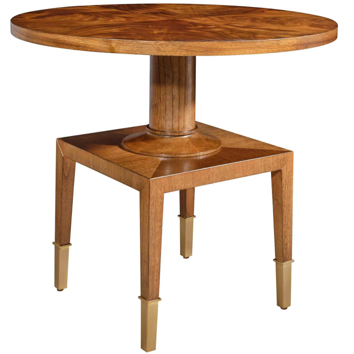 Uttermost Put You On A Pedestal Side Table in Golden Brown
