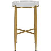 Crystal Clear Round Accent Table
