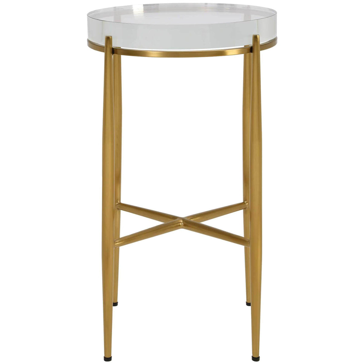 Crystal Clear Round Accent Table