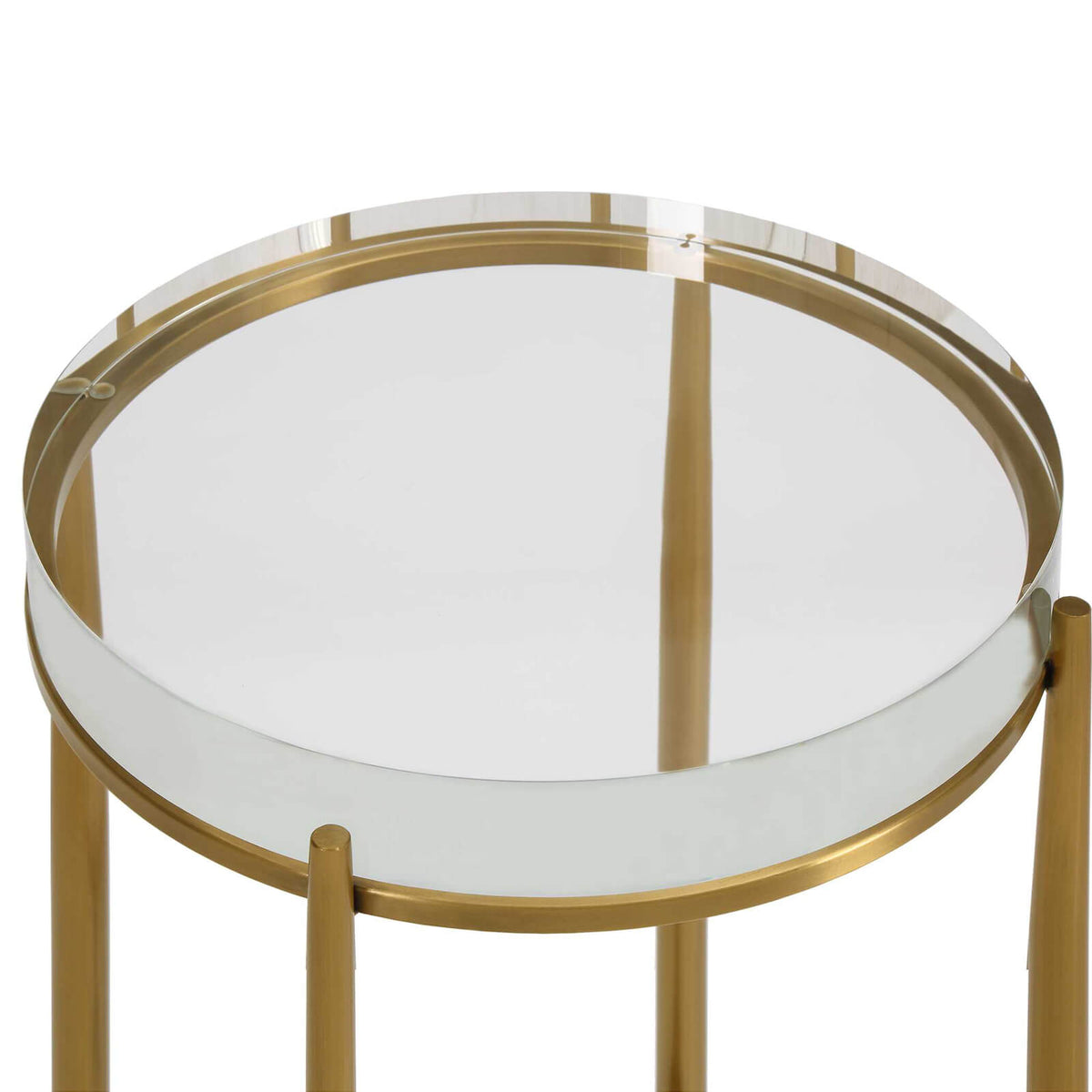 Uttermost Crystal Clear Round Accent Table