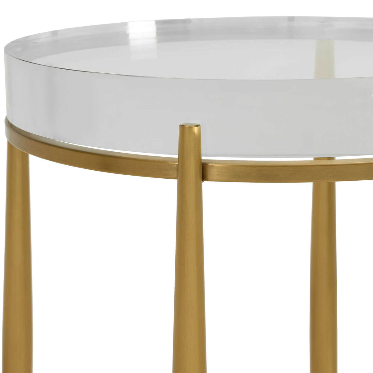 Uttermost Crystal Clear Round Accent Table
