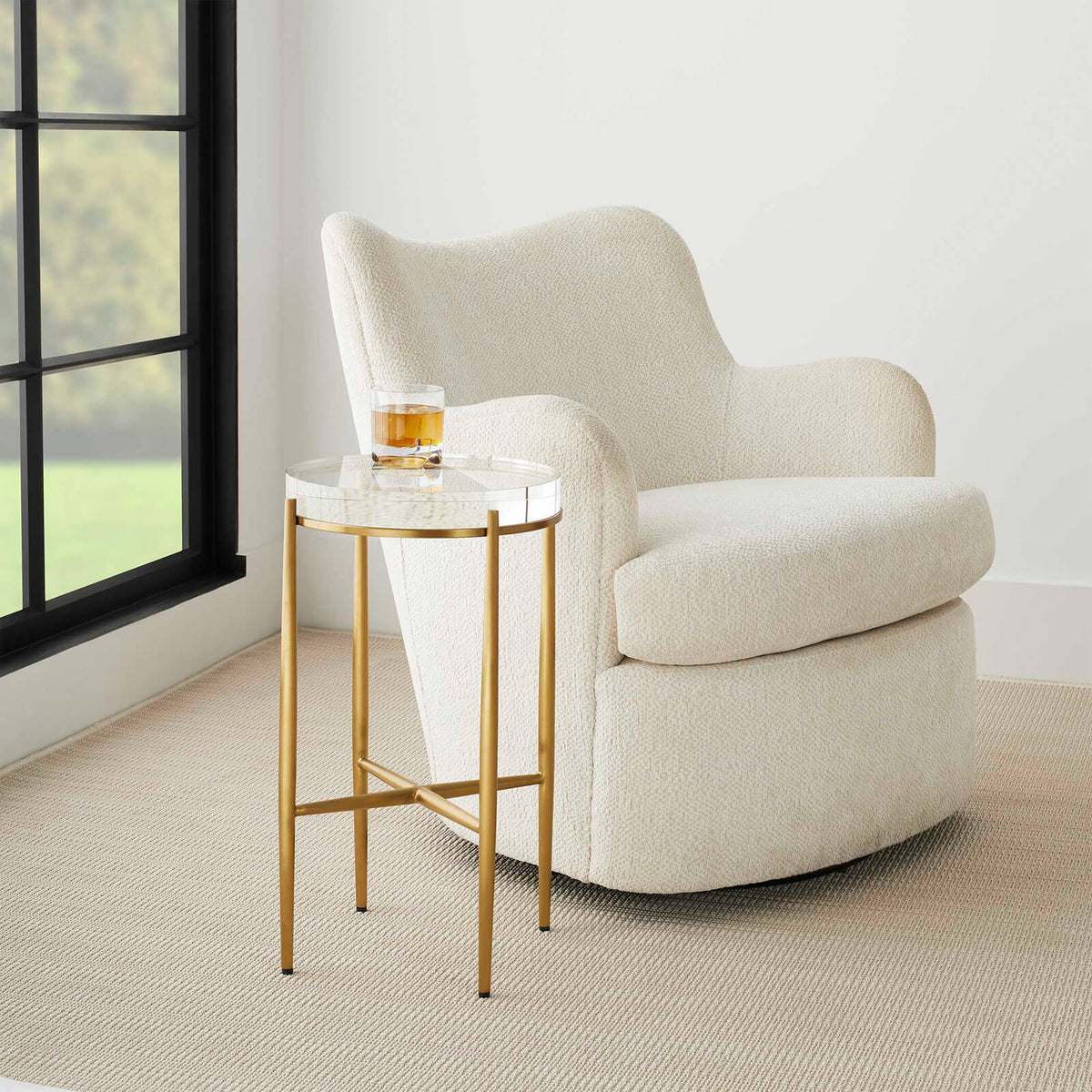 Uttermost Crystal Clear Round Accent Table