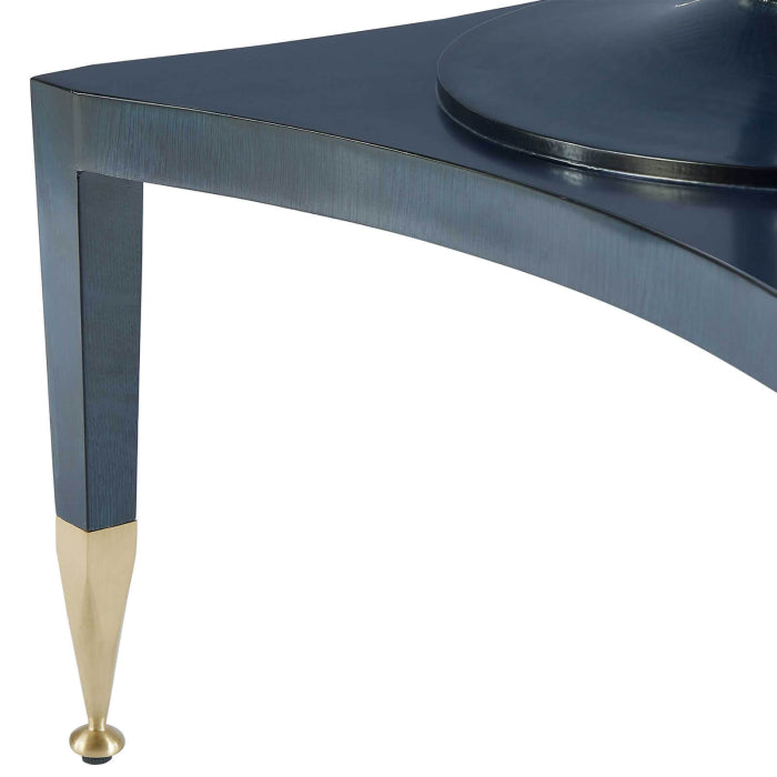 Uttermost Put You On A Pedestal Game Table in True Blue