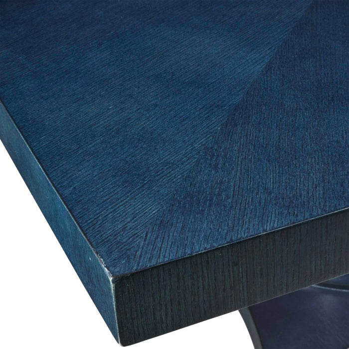 Uttermost Put You On A Pedestal Game Table in True Blue