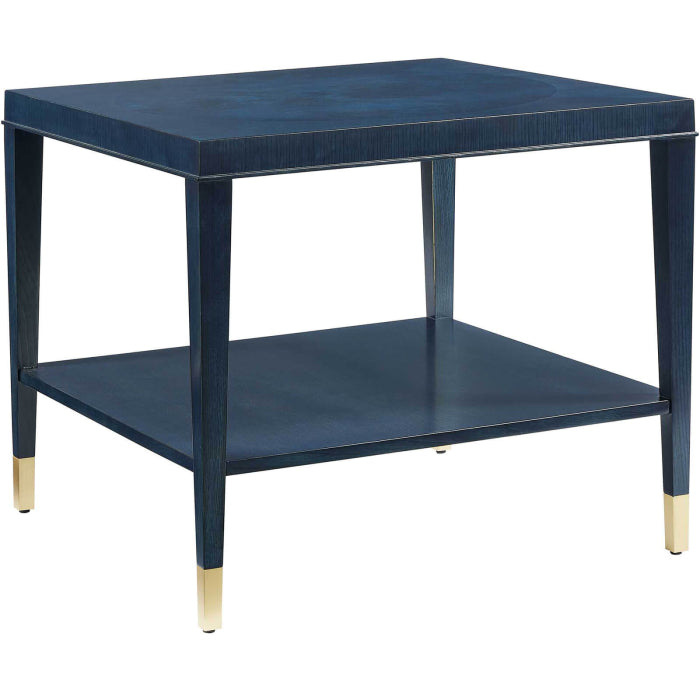 Uttermost Marquetry Side Table in True Blue