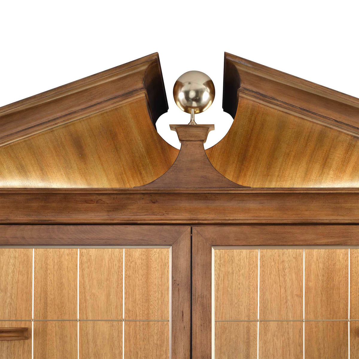 Uttermost Pediment Tall Cabinet in Golden