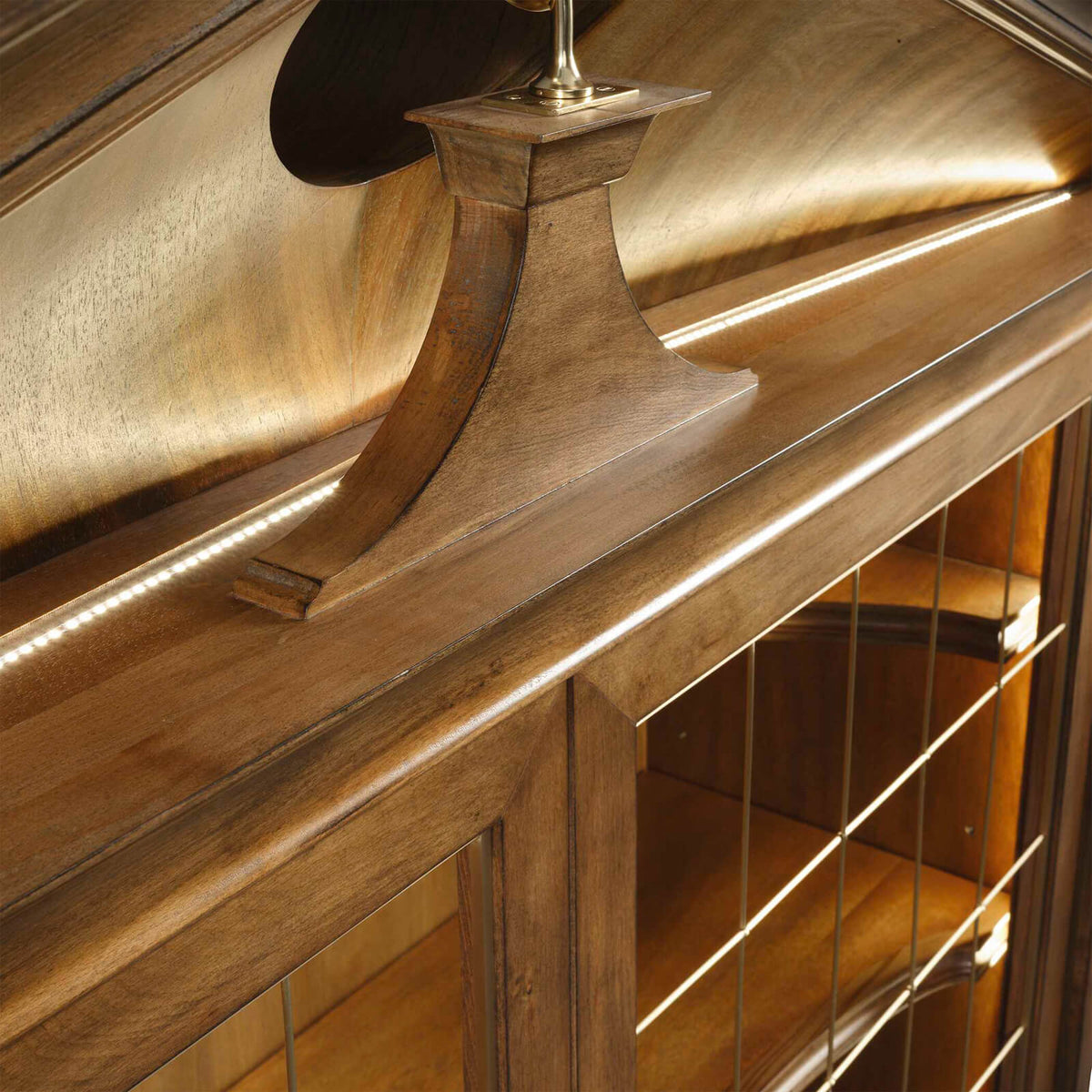 Uttermost Pediment Tall Cabinet in Golden