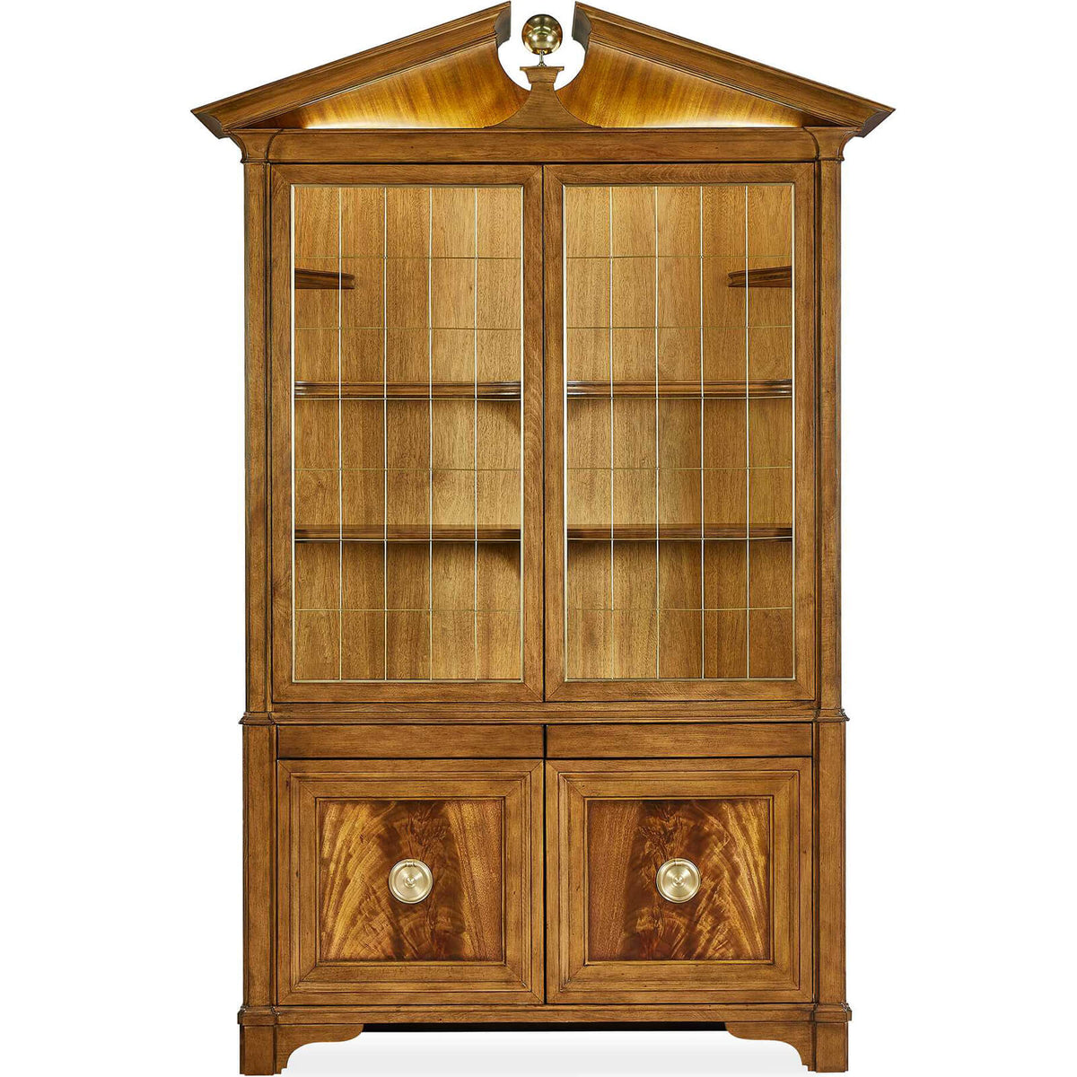 Pediment Tall Cabinet in Golden