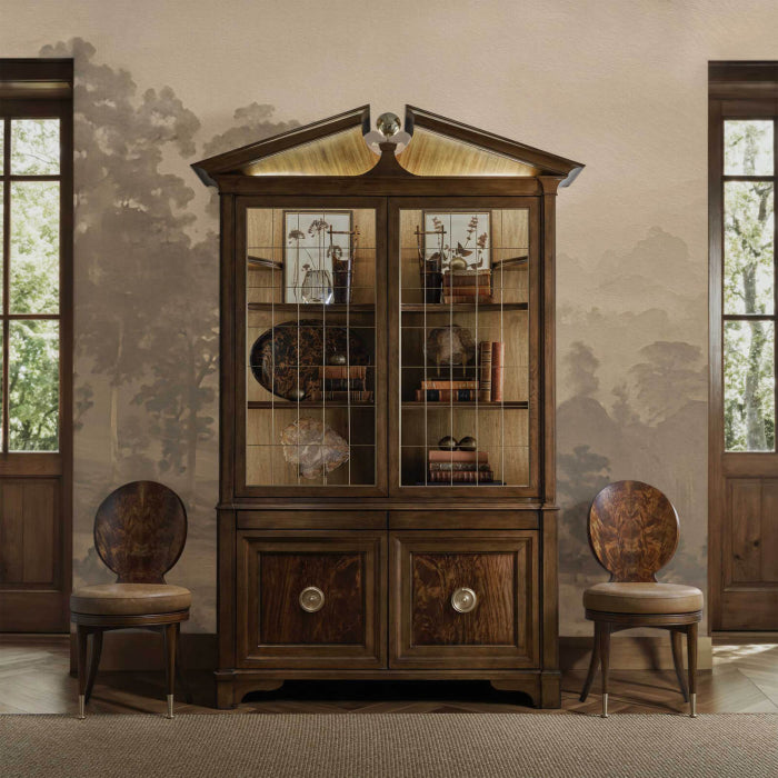 Uttermost Pediment Tall Cabinet in Golden