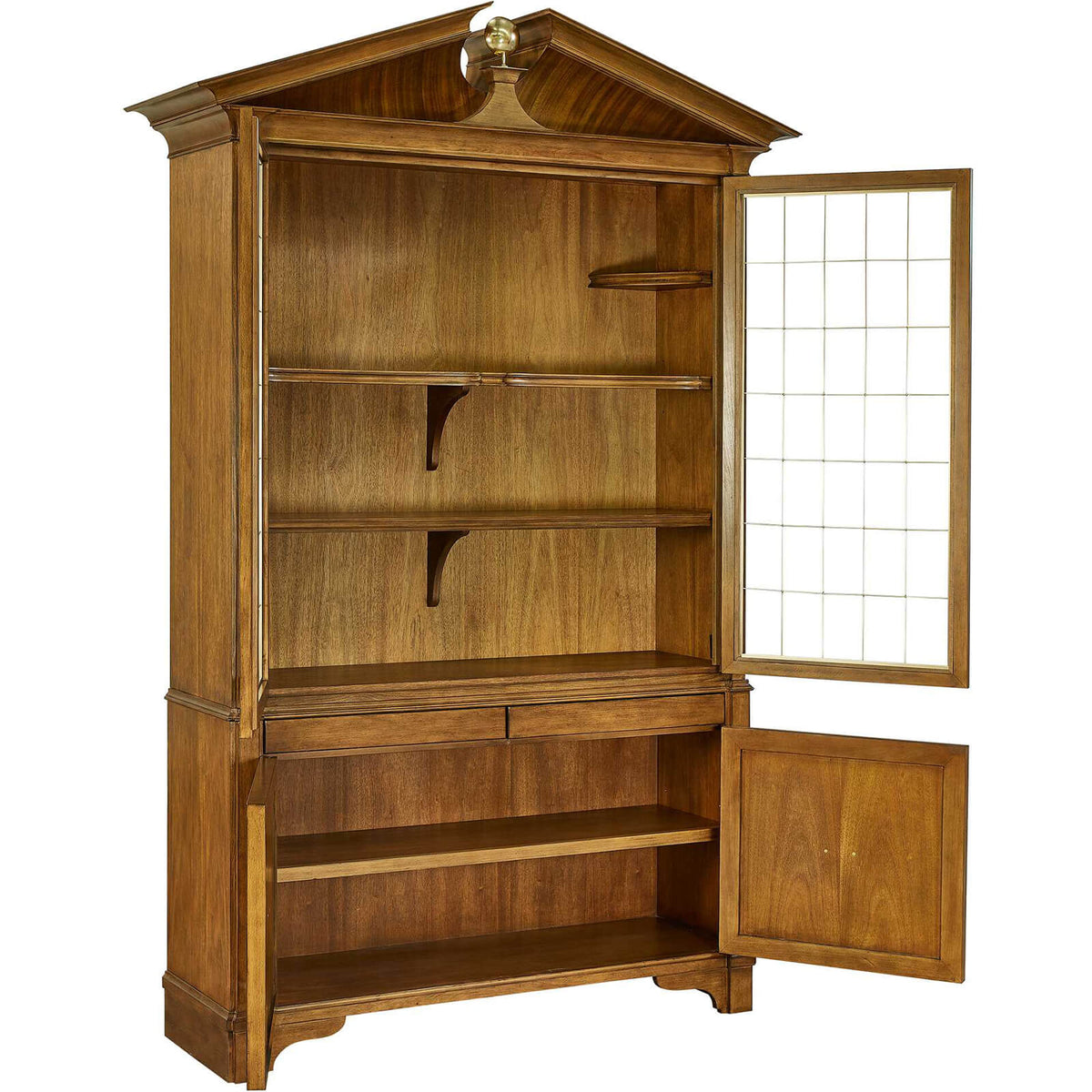 Uttermost Pediment Tall Cabinet in Golden