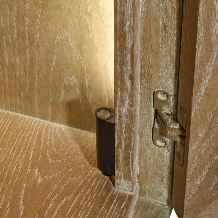 Uttermost Pediment Tall Cabinet in Scrubbed Light Oak