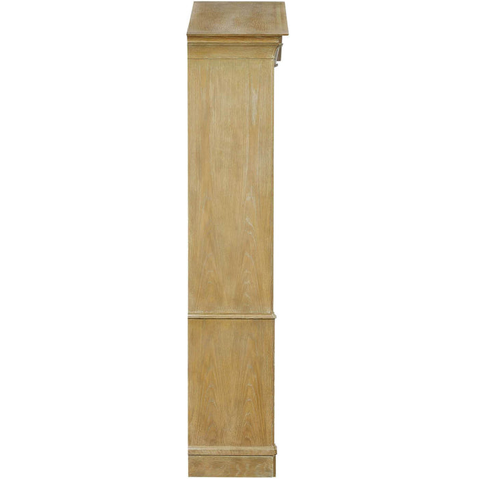 Uttermost Pediment Tall Cabinet in Scrubbed Light Oak