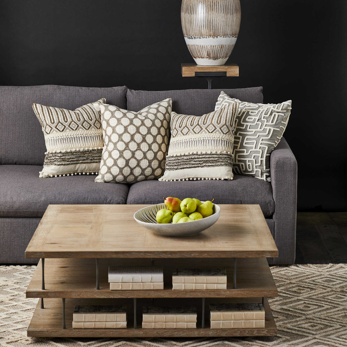 Uttermost Labyrinth Cushion - Gray