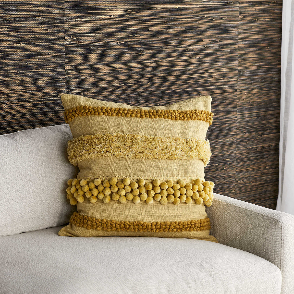 Uttermost Having a Ball Cushion - Lemon Chiffon