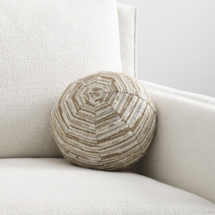 Uttermost Ball Bearing Pillow - Rag Rug Wheat