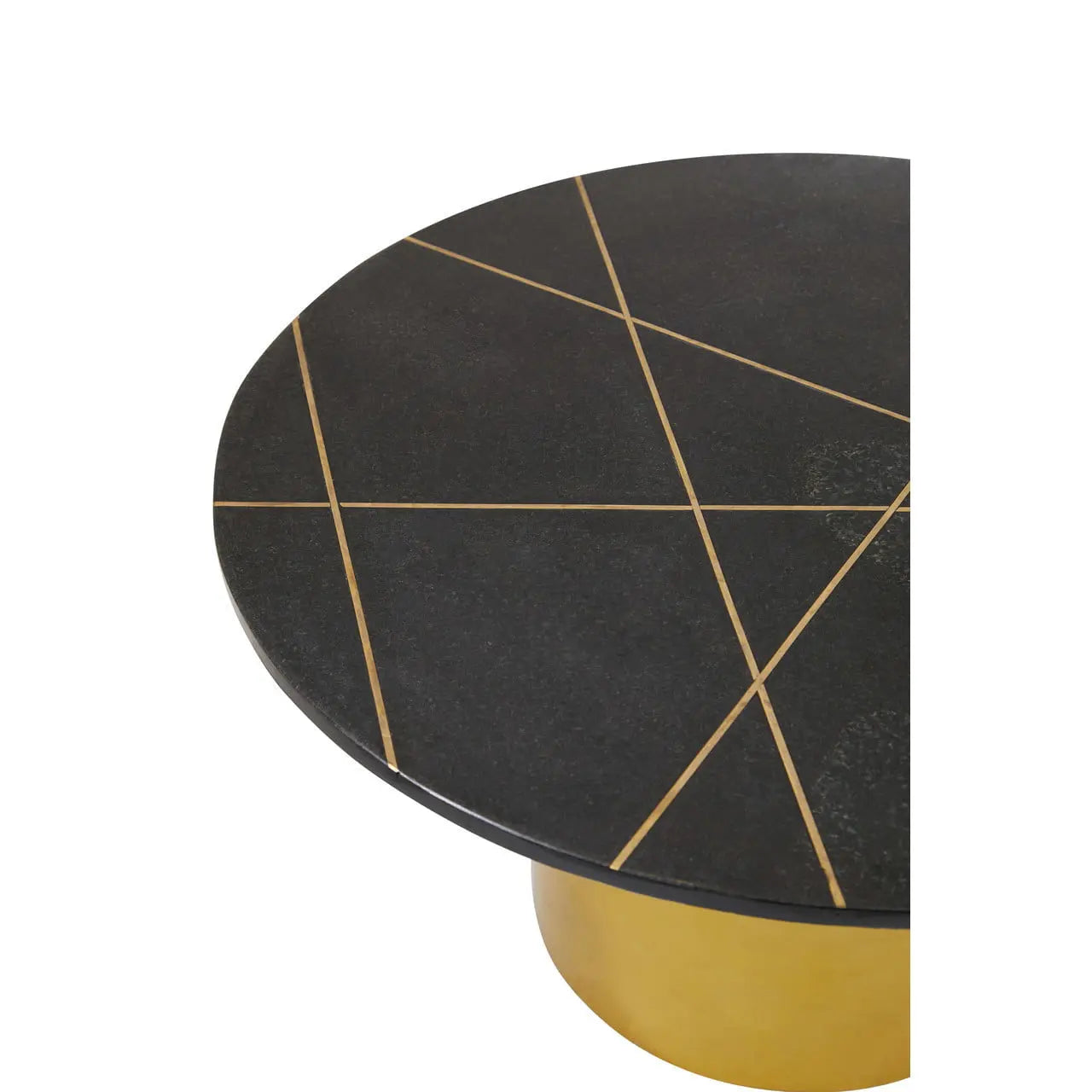 Rania Coffee Table with Black Marble Top Nicholas John Interiors NJ Living