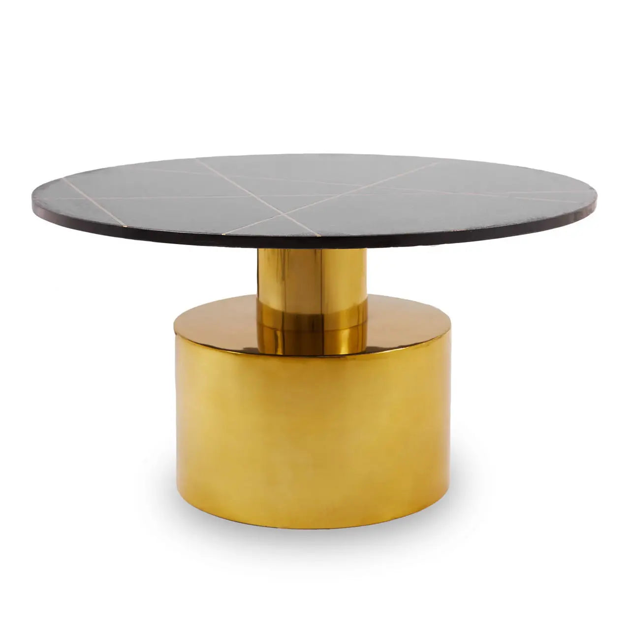 Rania Coffee Table with Black Marble Top Nicholas John Interiors NJ Living