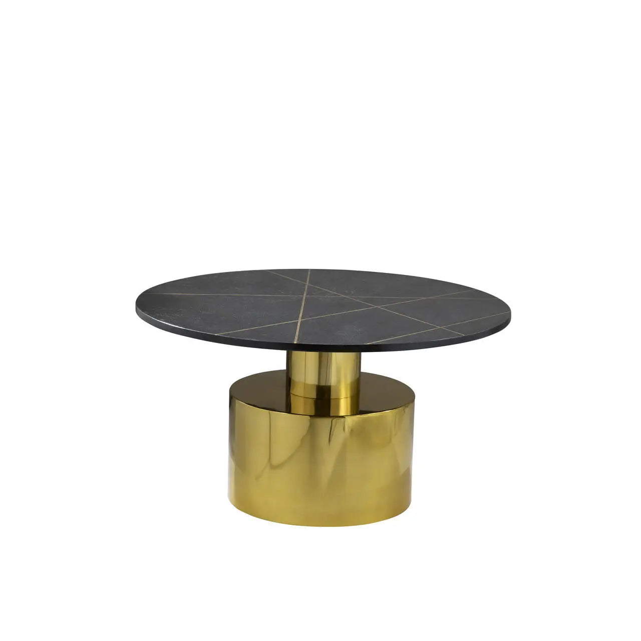 Rania Coffee Table with Black Marble Top Nicholas John Interiors NJ Living