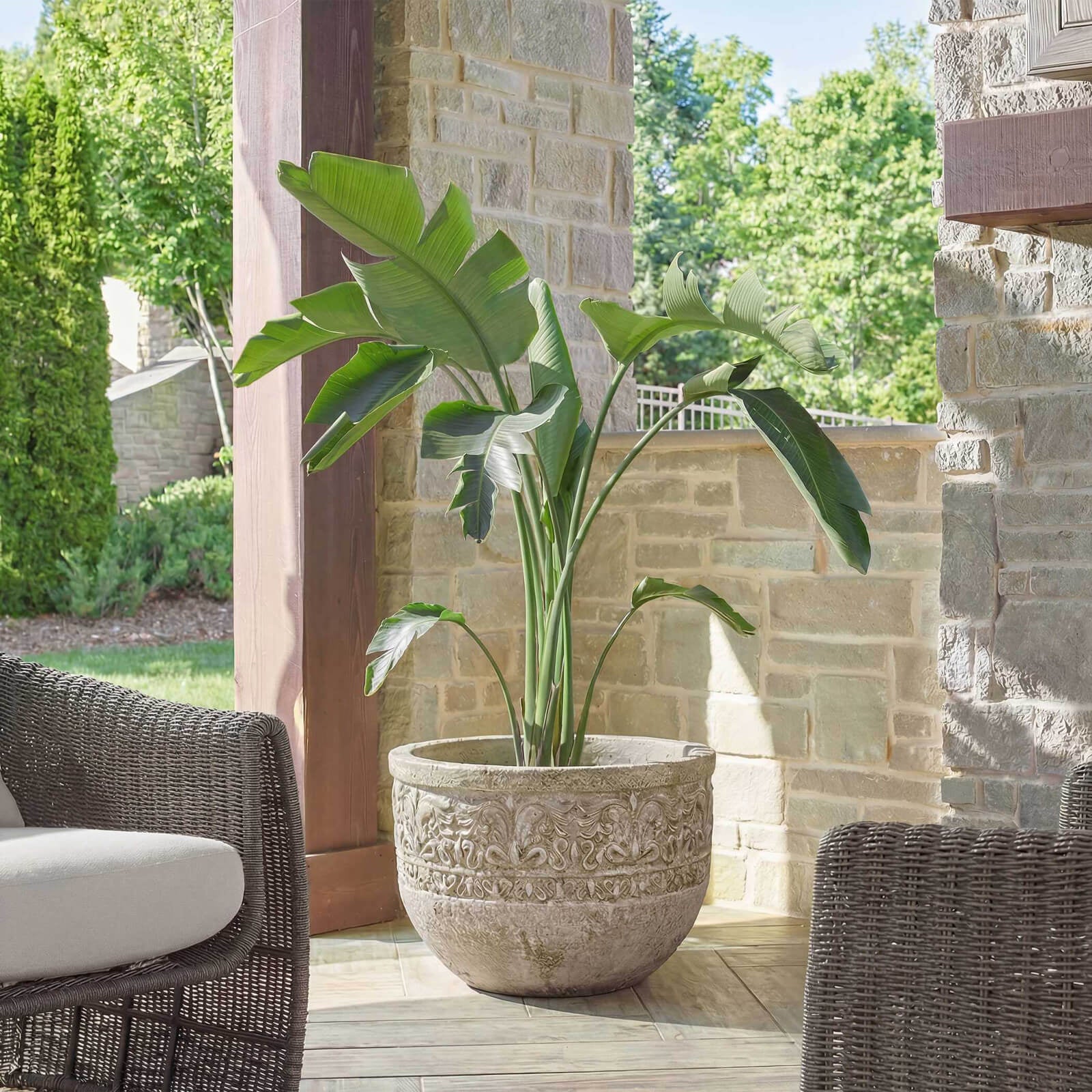 Uttermost Regalia Indoor-Outdoor Stone Planter