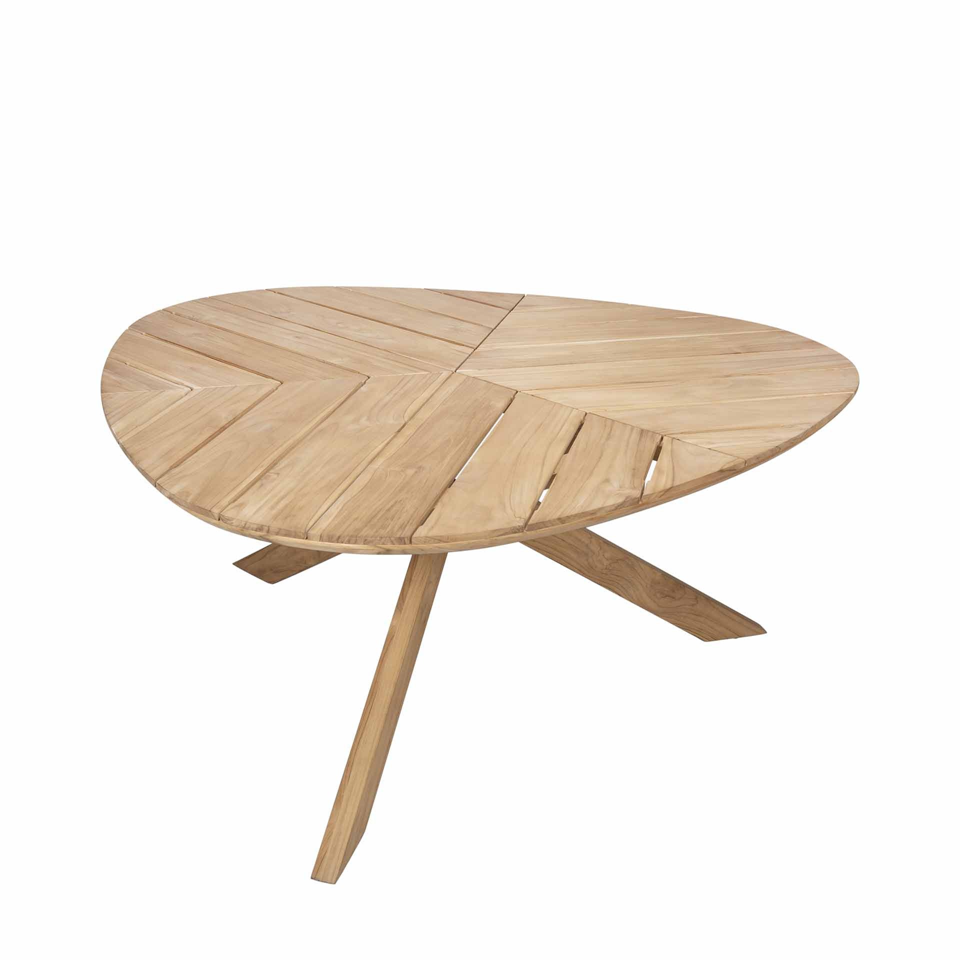 Reuleaux Outdoor 6 Seater Dining Set - Natural Wood & Oatmeal Nicholas John Interiors