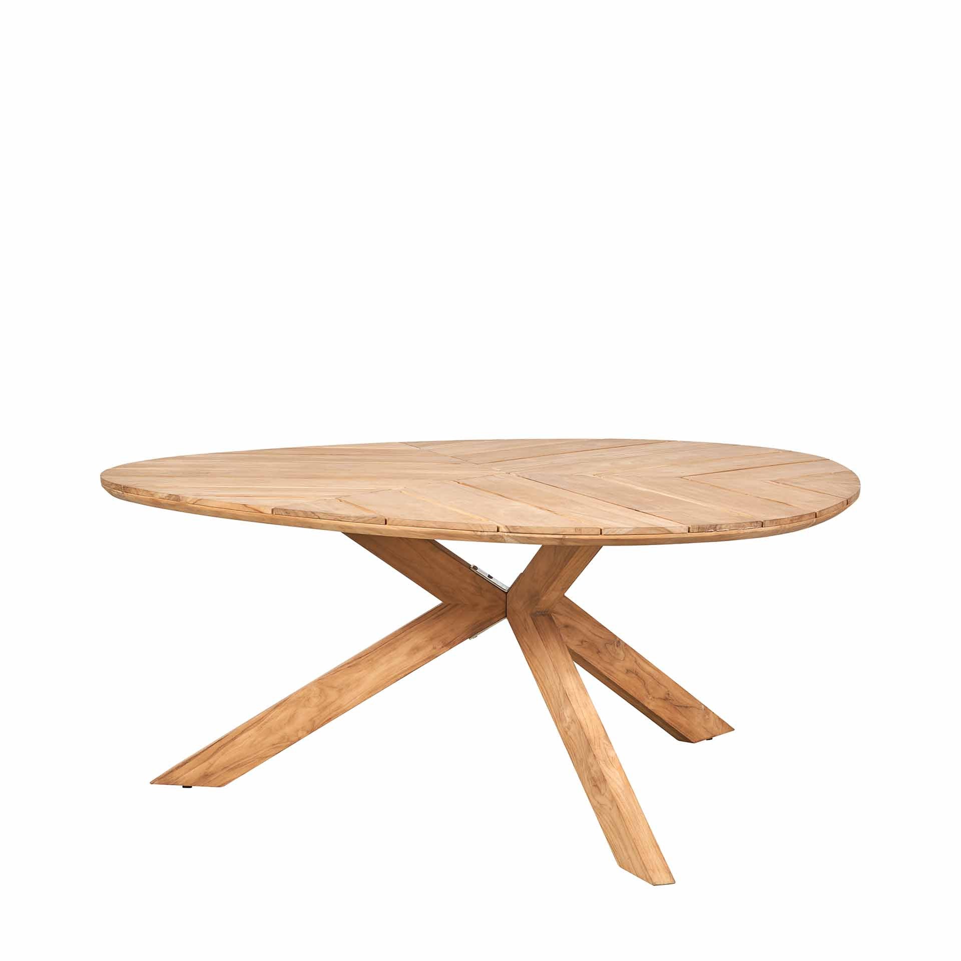 Reuleaux Outdoor 6 Seater Dining Set - Natural Wood & Oatmeal Nicholas John Interiors