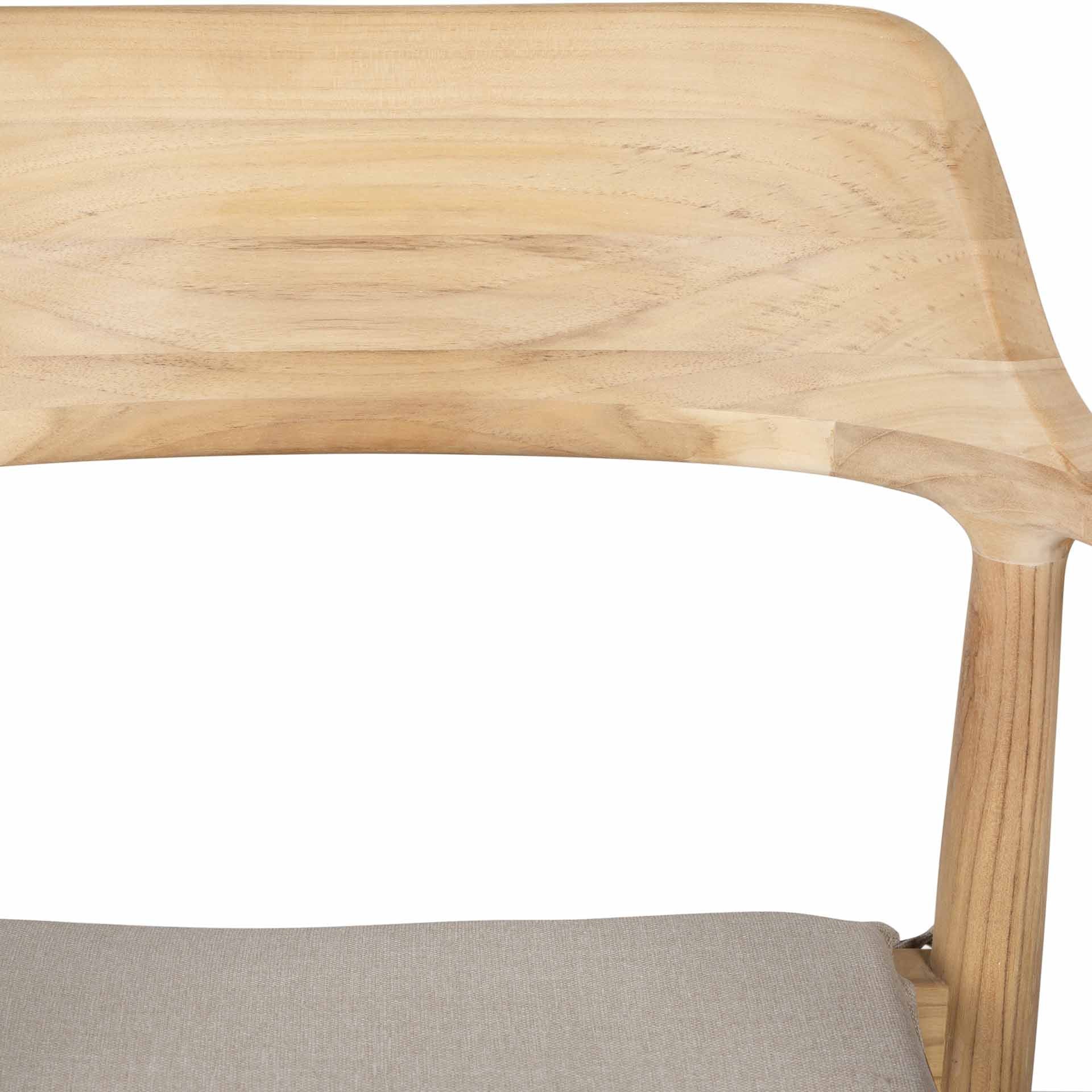 Reuleaux Outdoor 6 Seater Dining Set - Natural Wood & Oatmeal Nicholas John Interiors