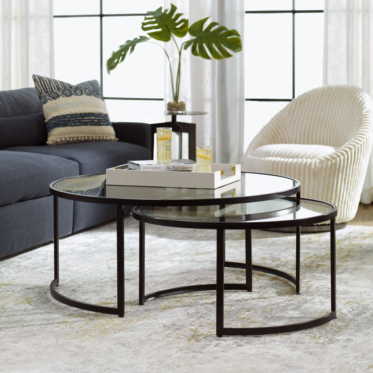 Uttermost Rhea Black Nesting Coffee Tables - Set of 2