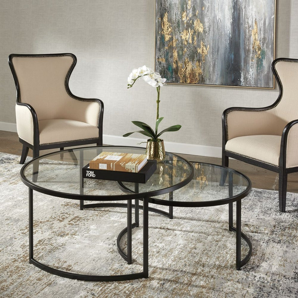 Uttermost Rhea Black Nesting Coffee Tables - Set of 2