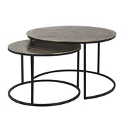 Richmond Interiors Asher Set of 2 Coffee Table in Champagne Gold Coffee Table