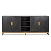 Richmond Interiors Blackbone Brass 4 Door Sideboard Sideboard