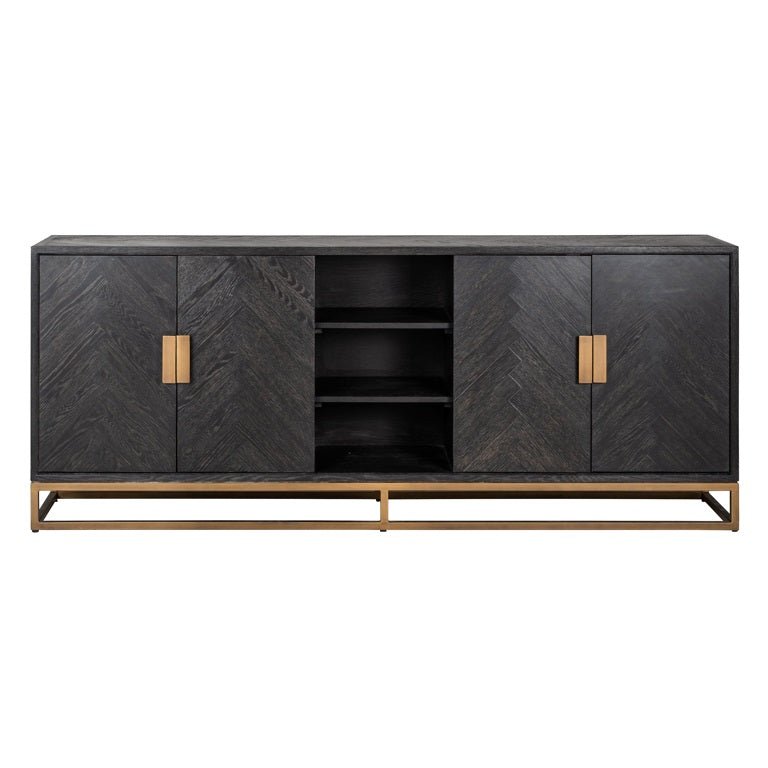 Richmond Interiors Blackbone Brass 4 Door Sideboard Nicholas John Interiors