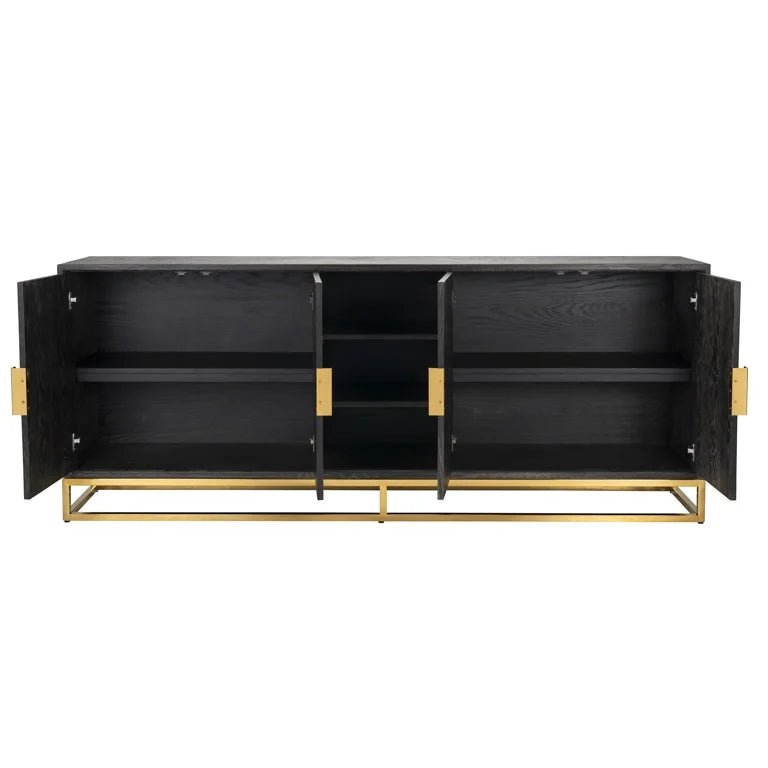 Richmond Interiors Blackbone Gold 4 Door Sideboard Nicholas John Interiors