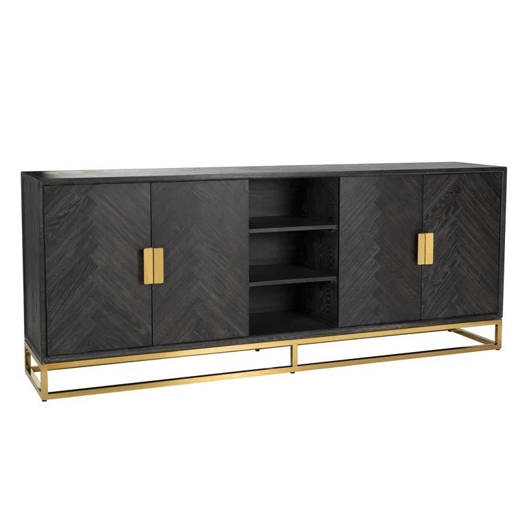 Richmond Interiors Blackbone Gold 4 Door Sideboard Nicholas John Interiors