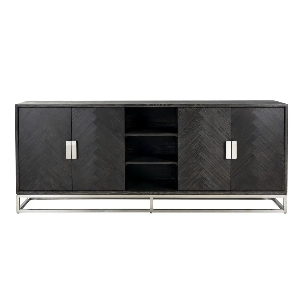 Richmond Interiors Blackbone Silver 4 Door Sideboard Nicholas John Interiors