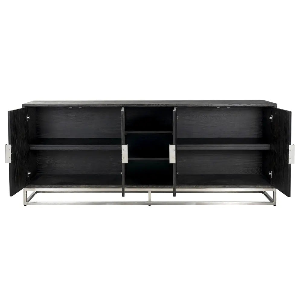 Richmond Interiors Blackbone Silver 4 Door Sideboard Nicholas John Interiors