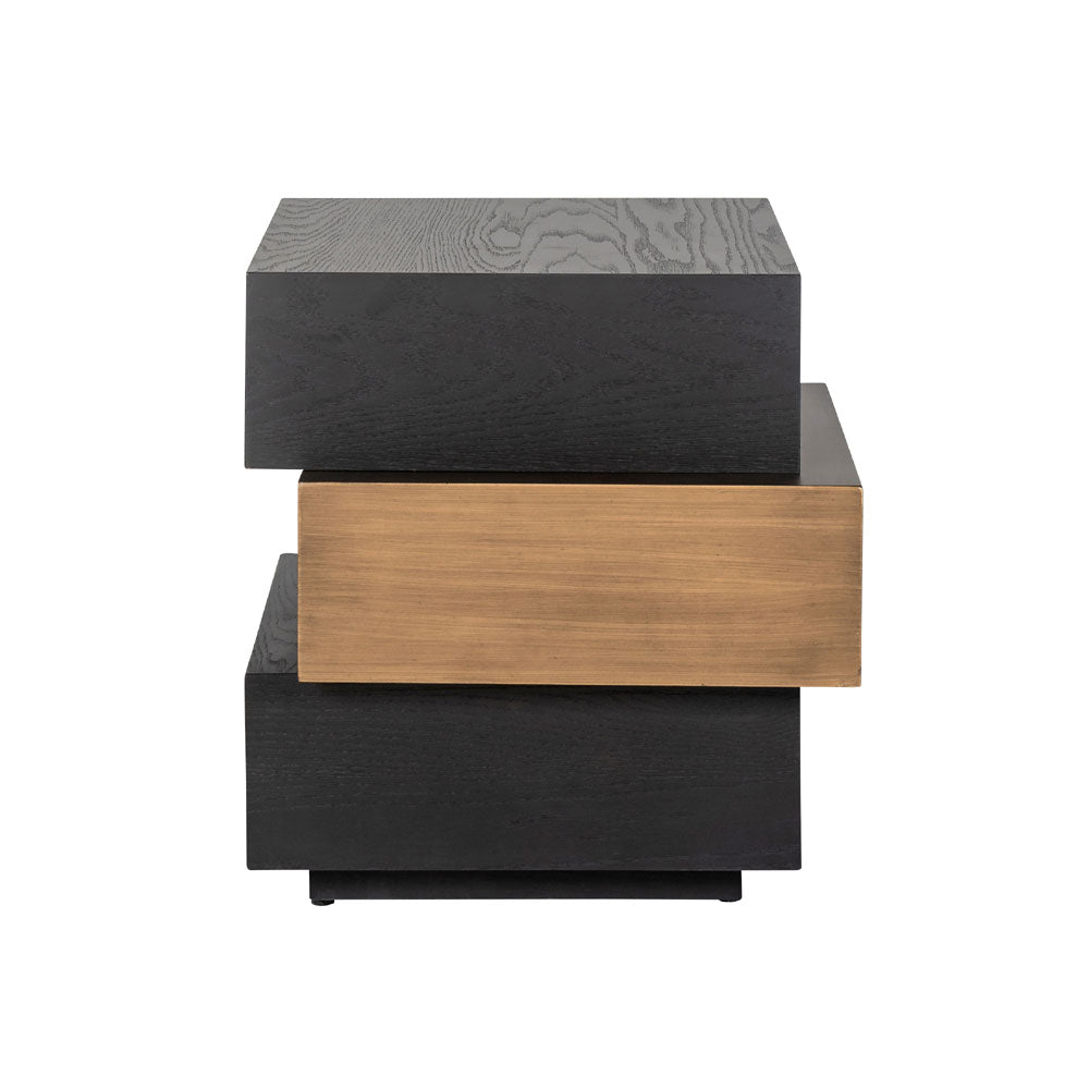 Richmond Interiors Cambon Layered Side Table in Dark Coffee
