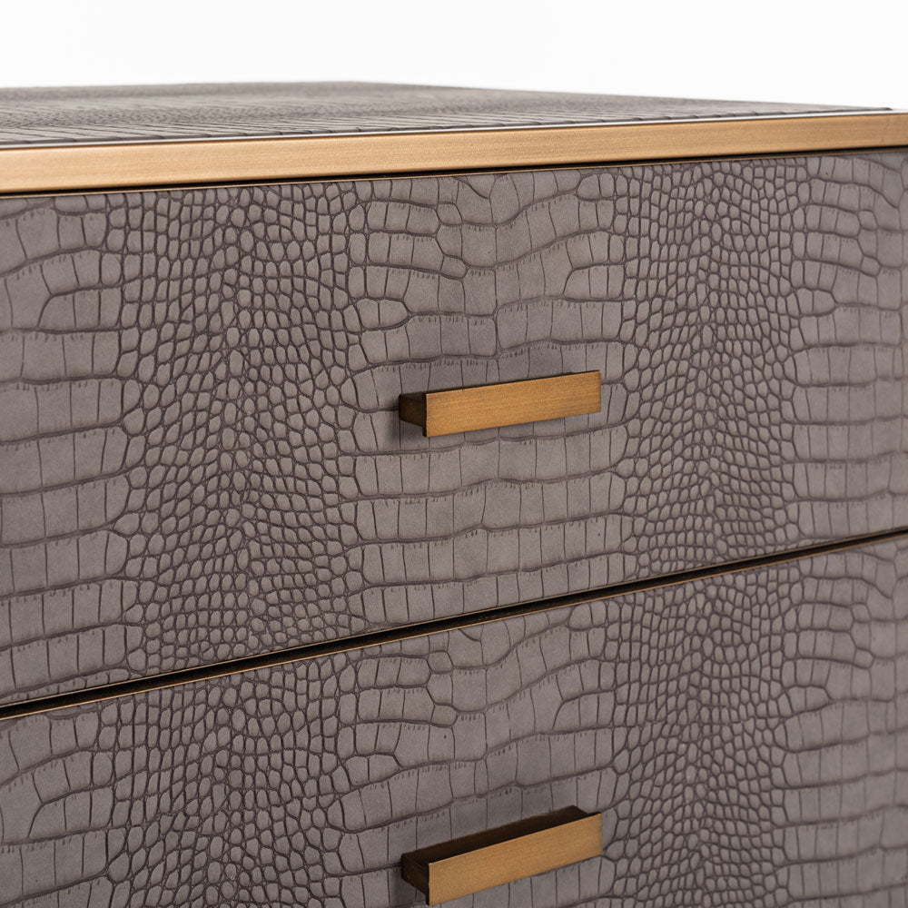 Richmond Interiors Classio Brushed Gold 3 Drawer Chest of Drawers Chest of Drawers