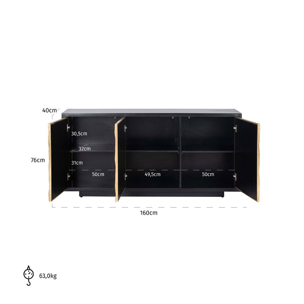 Richmond Interiors Esher 3 Door Sideboard Sideboard