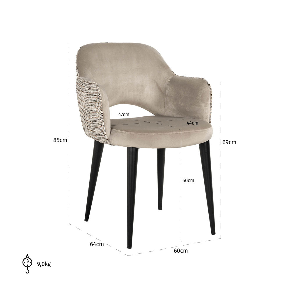 Richmond Interiors Giovanna Armchair Trendy Nature/Quartz Khaki Nicholas John Interiors Richmond Interiors