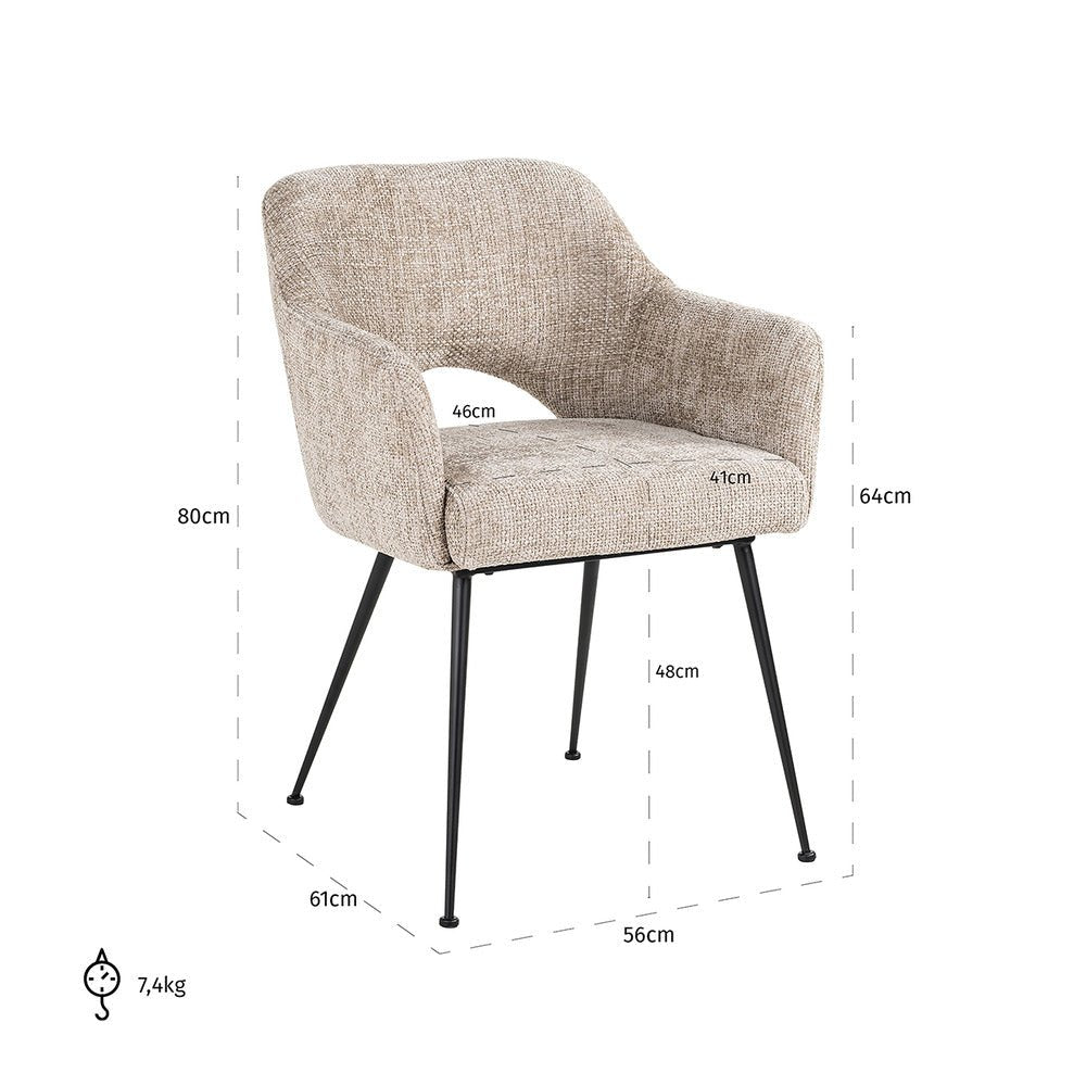 Richmond Interiors Jenthe Chair in Desert Renegade Dining Chair