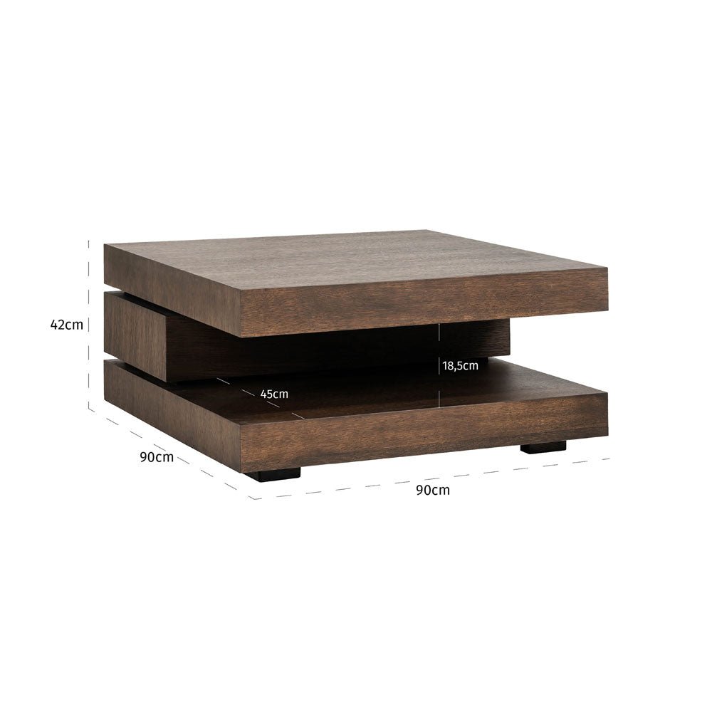 Richmond Interiors Oakura Coffee Table Blok C in Brown Coffee Table