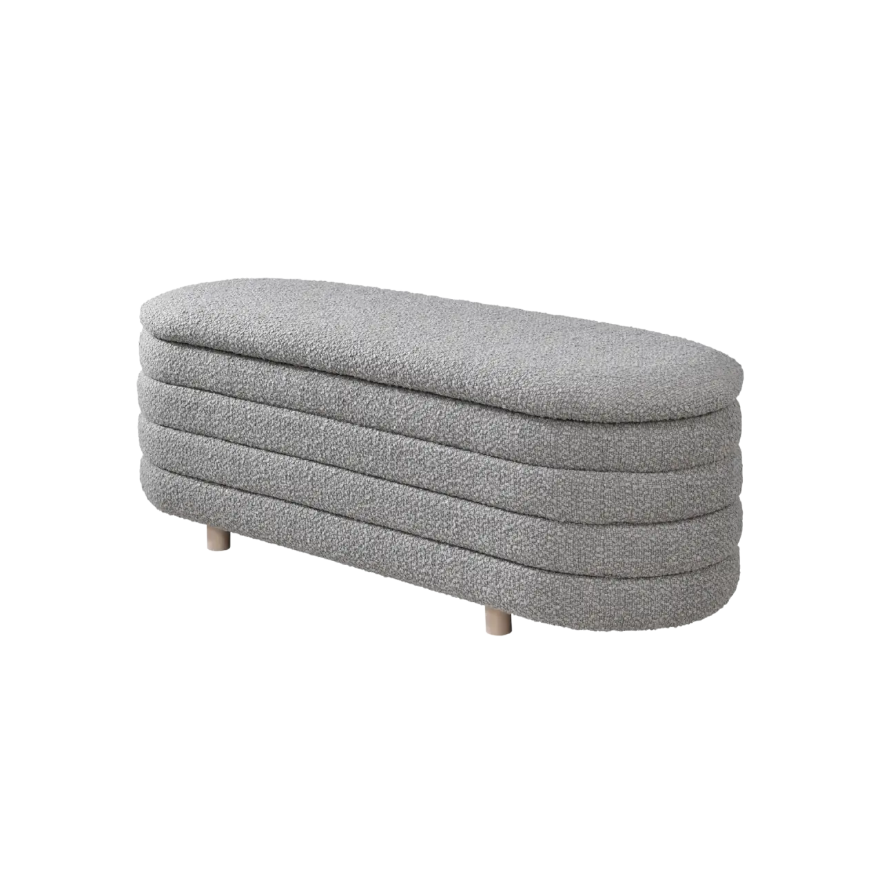 Ripple Dove Bouclé Ottoman | Premium Storage Seating – Twenty10 Design ...