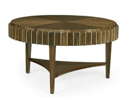 Jonathan Charles Round Coffee Table Reeded