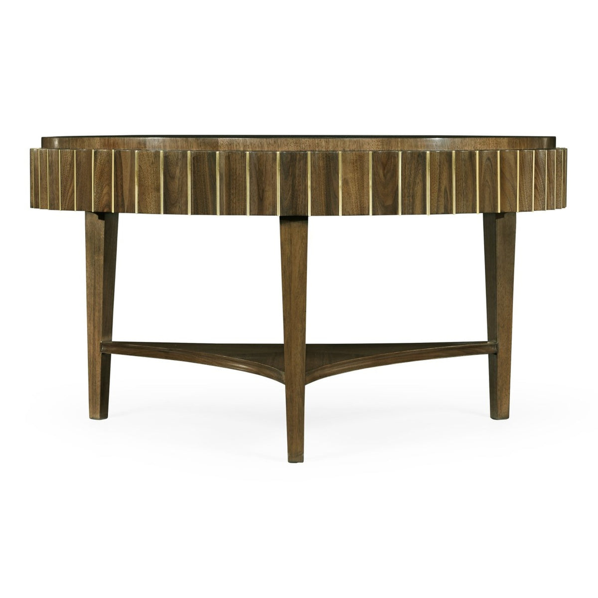 Jonathan Charles Round Coffee Table Reeded