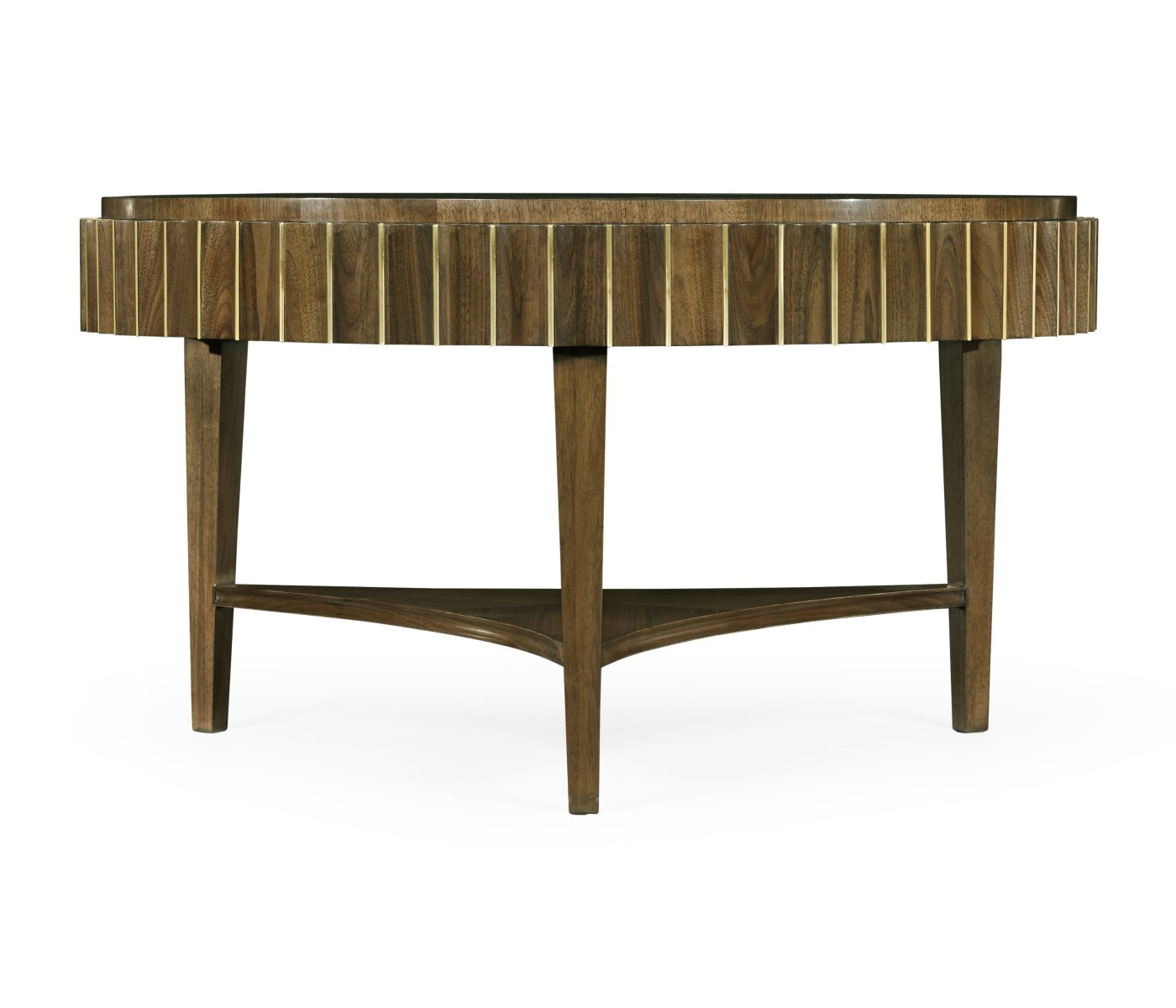 Jonathan Charles Round Coffee Table Reeded