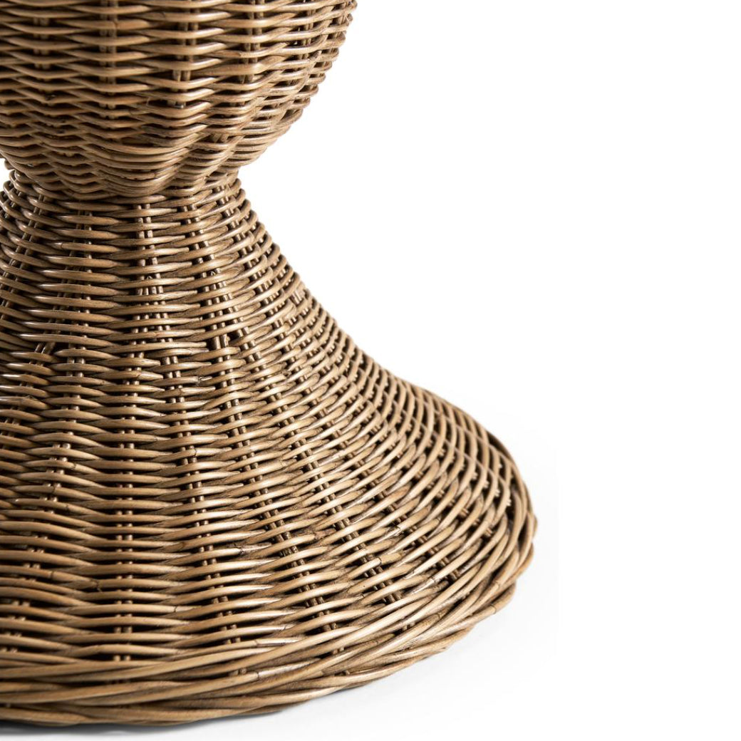 Jonathan Charles Palm Court Round Travertine Side Table