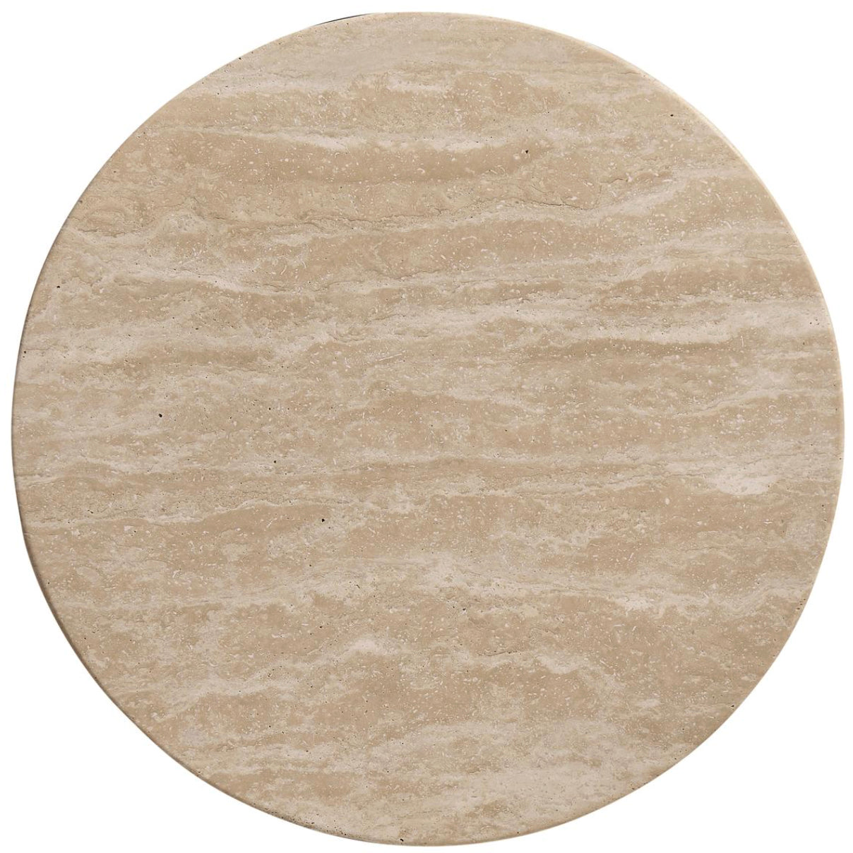 Jonathan Charles Palm Court Round Travertine Side Table